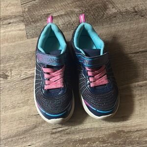 Kids Glitter Sneakers - Navy and Pink